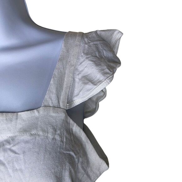 Comune Ruffle Straps Cropped Button Detail Summer Top Womens S White - Picture 4 of 7